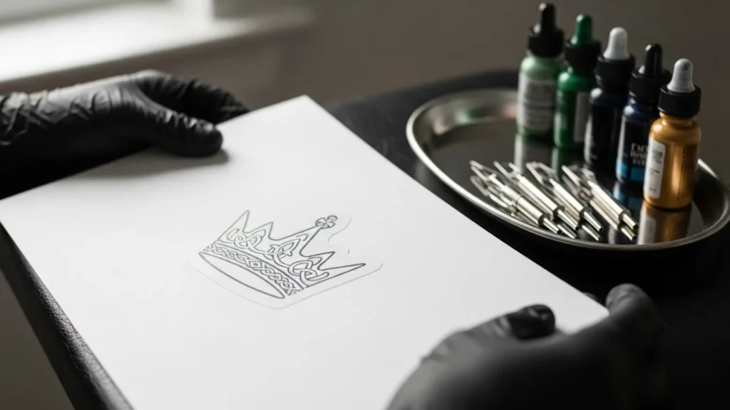 25 Irish Crown Tattoo Ideas That Feel Regal