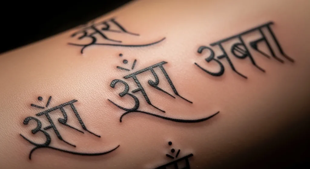 21 Sacred Sanskrit Tattoos That Feel Timeless