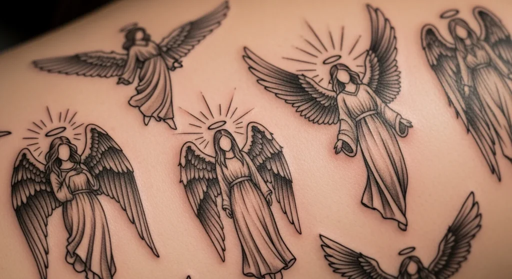 22 Meaningful Angel Tattoos That Feel Deeply Spiritual