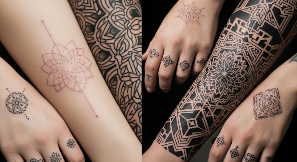 25 Perfectly Balanced Geometric Tattoos That Feel Smart
